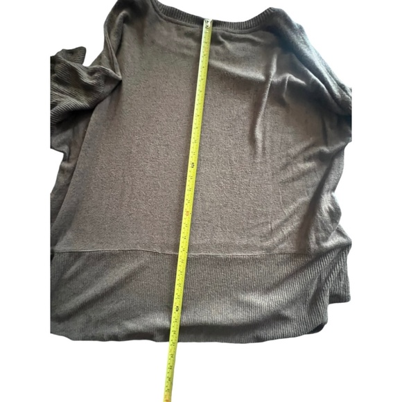 Westbound Plus Size 2XL Sweater top. Super soft Mocha Brown. Ribbed bottom Crew - Picture 3 of 12